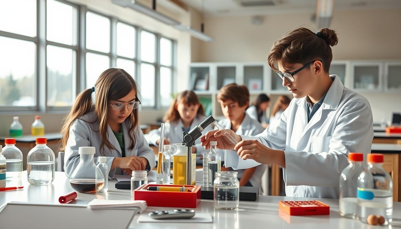 Student using learning strategies while studying